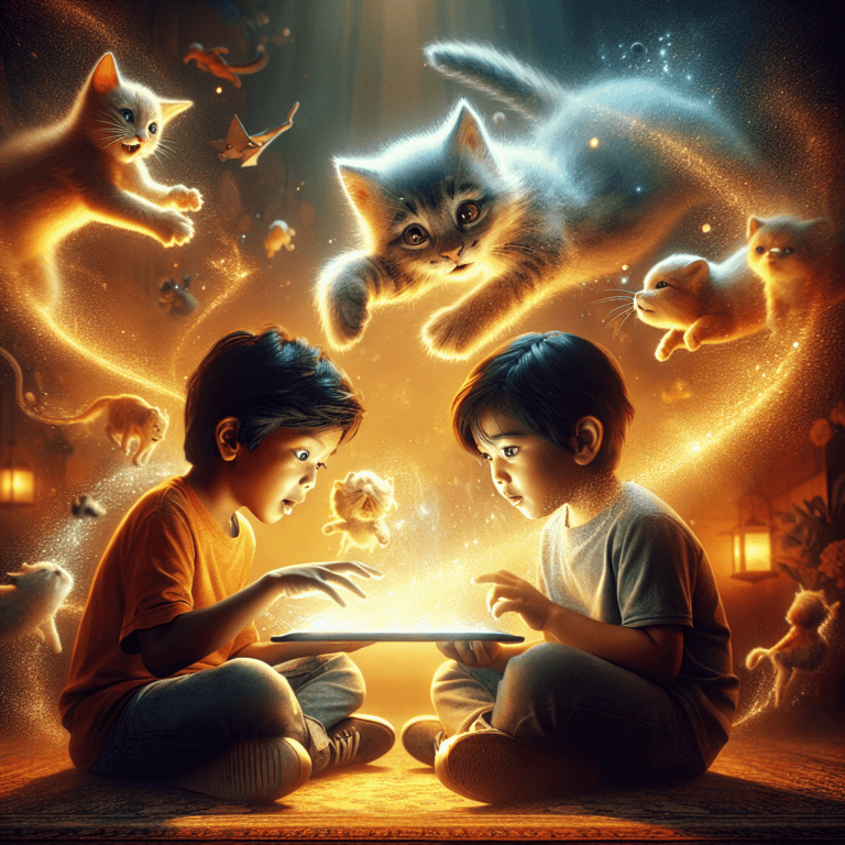 Il gattino ron-ron - Un gattino si accoccola accanto al suo piccolo amico e con il suo dolce ronzio lo accompagna nel sonno