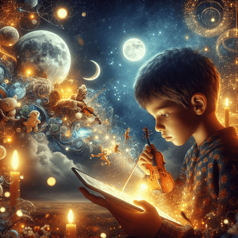 Il violino della luna - La luna suona una dolce melodia che avvolge la notte in un caldo abbraccio