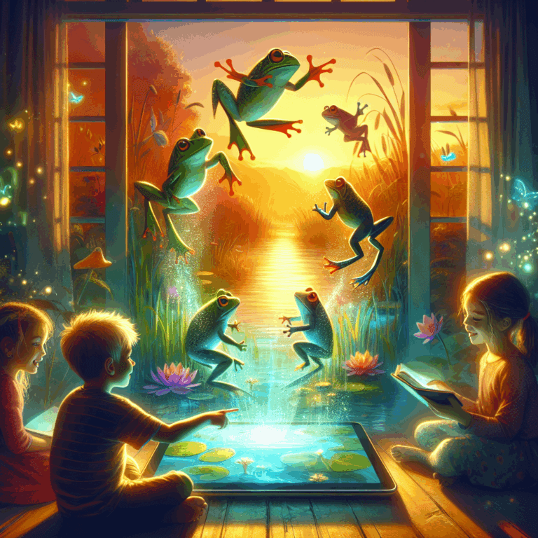 Tre ranocchi sullo stagno - Tre ranocchi contano i salti e vedono chi arriva più lontano